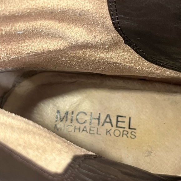 Michael Kors Arley Moto Brown Leather Ankle Boots 7 - Picture 12 of 15